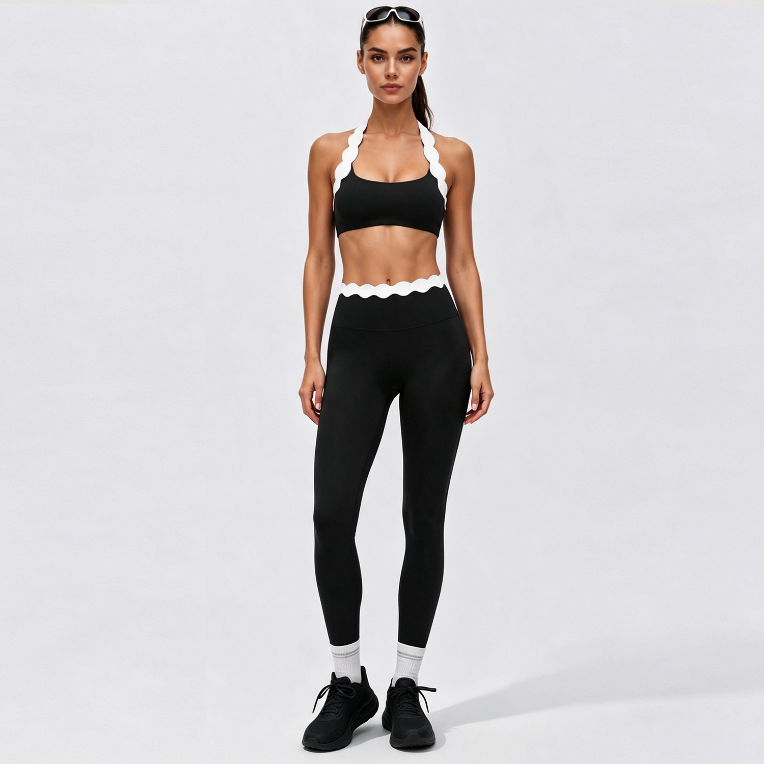 Women 2‑Piece Yoga Outfit Two‑ - огляд і ціна Lace Bralette Set